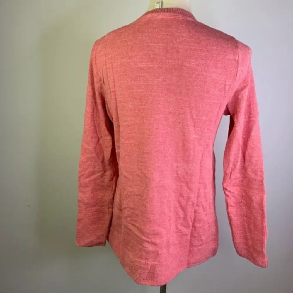 New Logo by Lori Goldstein Cotton Slub Knit Sweater w/ Angled Rib Hem | Size S
